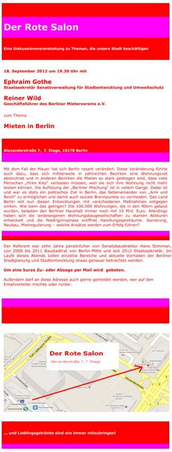 Einladung Roter Salon 18.09.2012 Thema Mieten